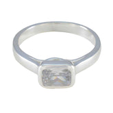Zoe White Gemstone Ring - Elegant Everyday Accessory Cubic zirconia CZ White